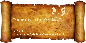 Mermelstein Zoltán névjegykártya